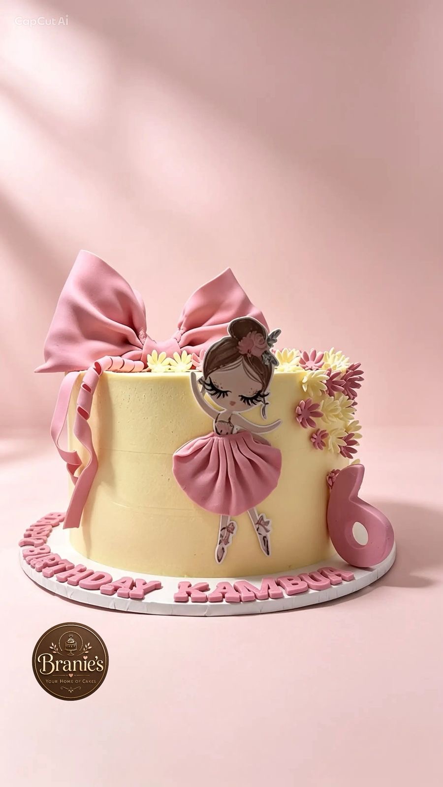 Ballerina themed birthday cake